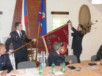 nová stuha na slavnostní prapor SDH Vratimov, který byl zhotovený ku příležitosti 95. výročí založení sboru
